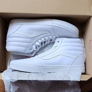 Brand New, white, high-top vans